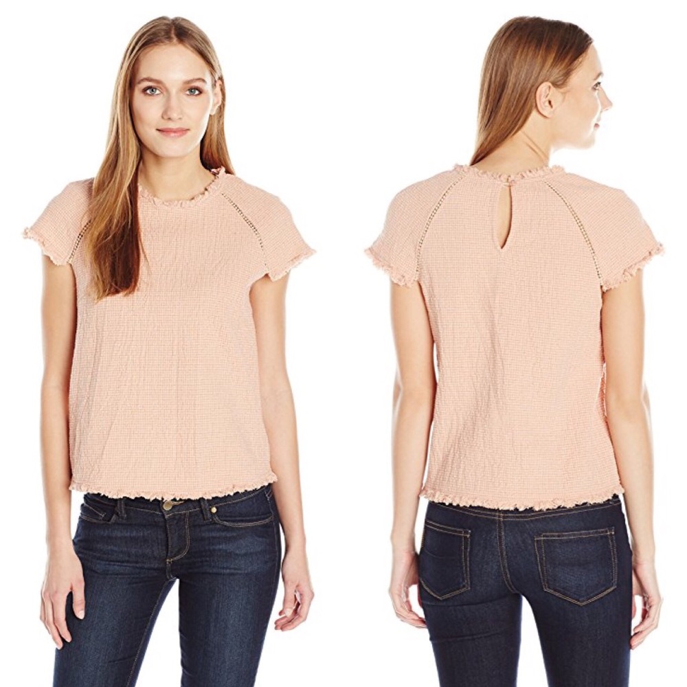 J.O.A Los Angeles Fringe Blouse Size M